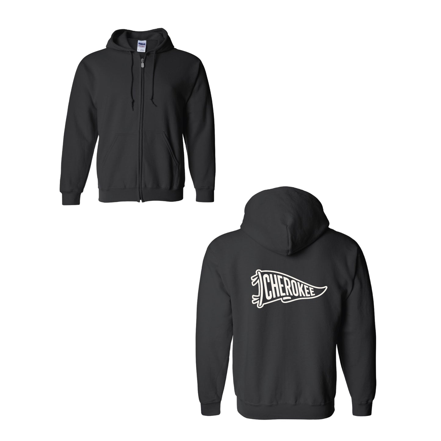 CHEROKEE Pennant Zip-Up Hoodie - Sizes up to 2X!
