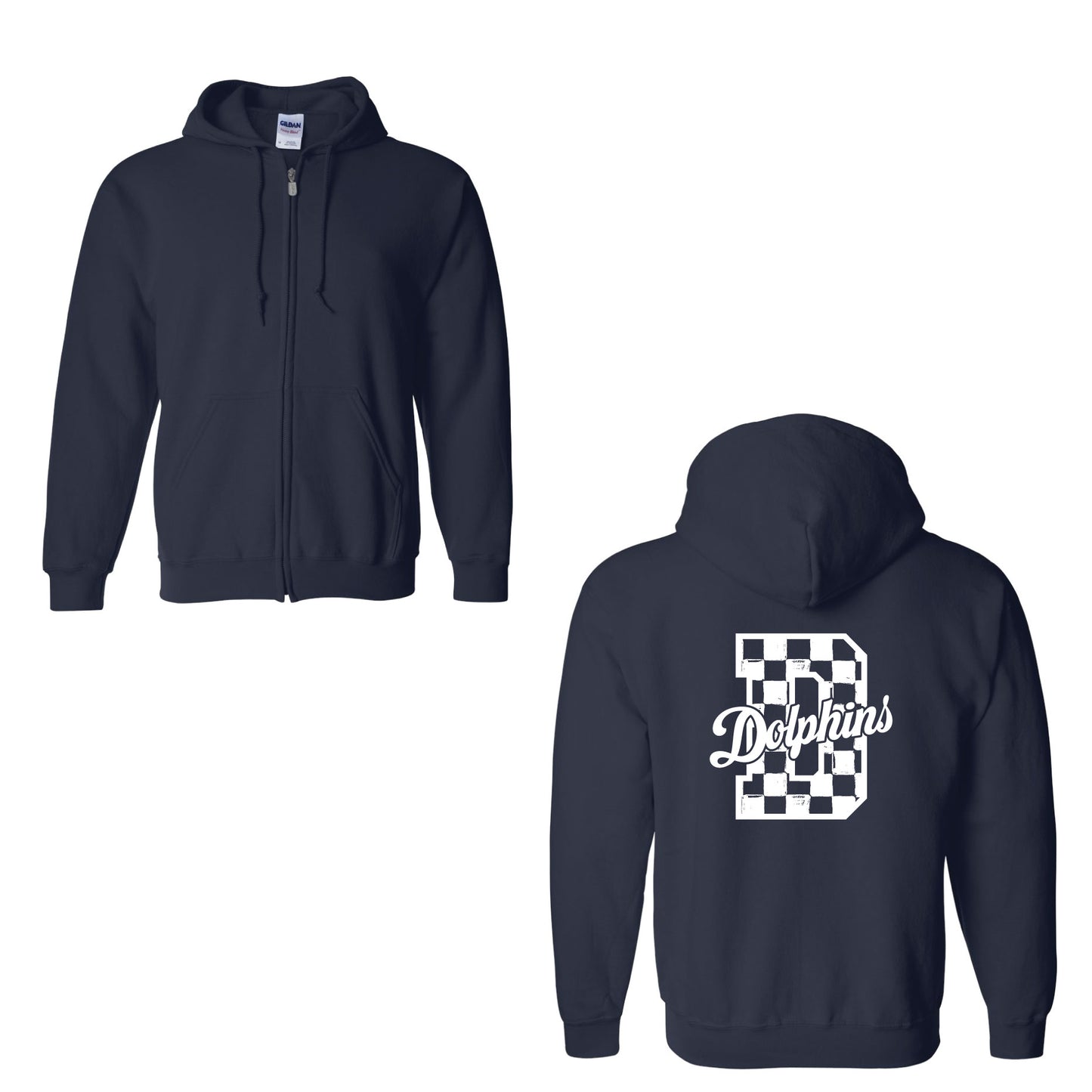 ADULT Disney Checkered Zip Up Hoodie (UP TO 5X)