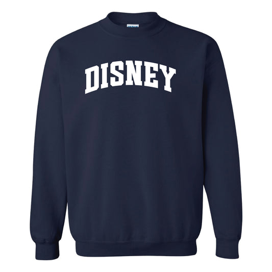 ADULT Disney Collegiate Crewneck Sweatshirt - Sizes up to 5X!