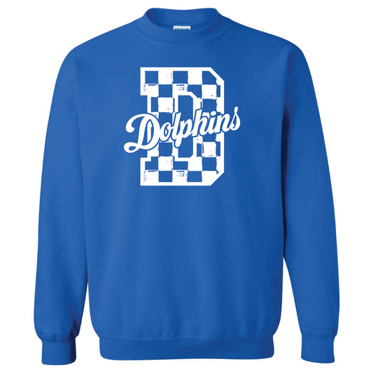 ADULT Disney Checkered Crewneck Sweatshirt - Sizes up to 5X!
