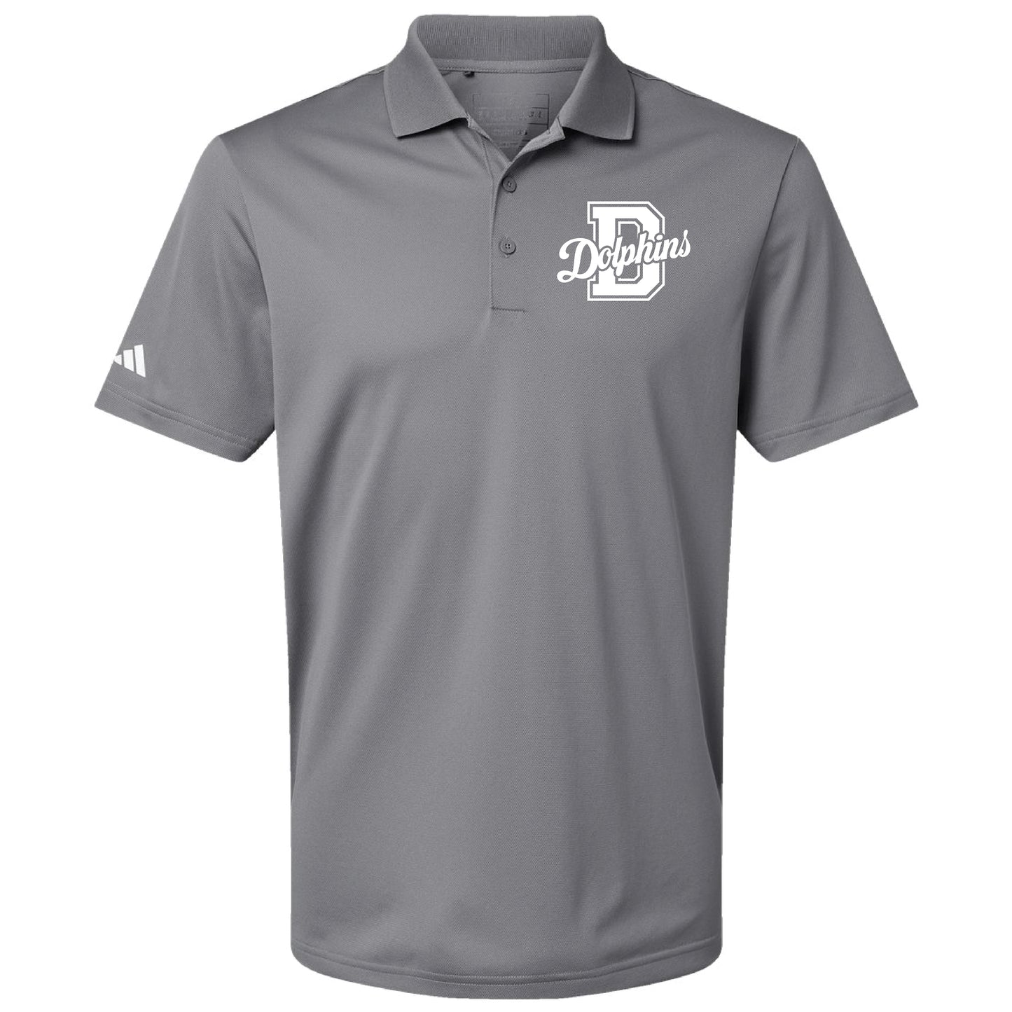 ADULT Grey Disney Dolphins 2025 Performance Adidas Polo - Sizes up to 4X! (Copy)