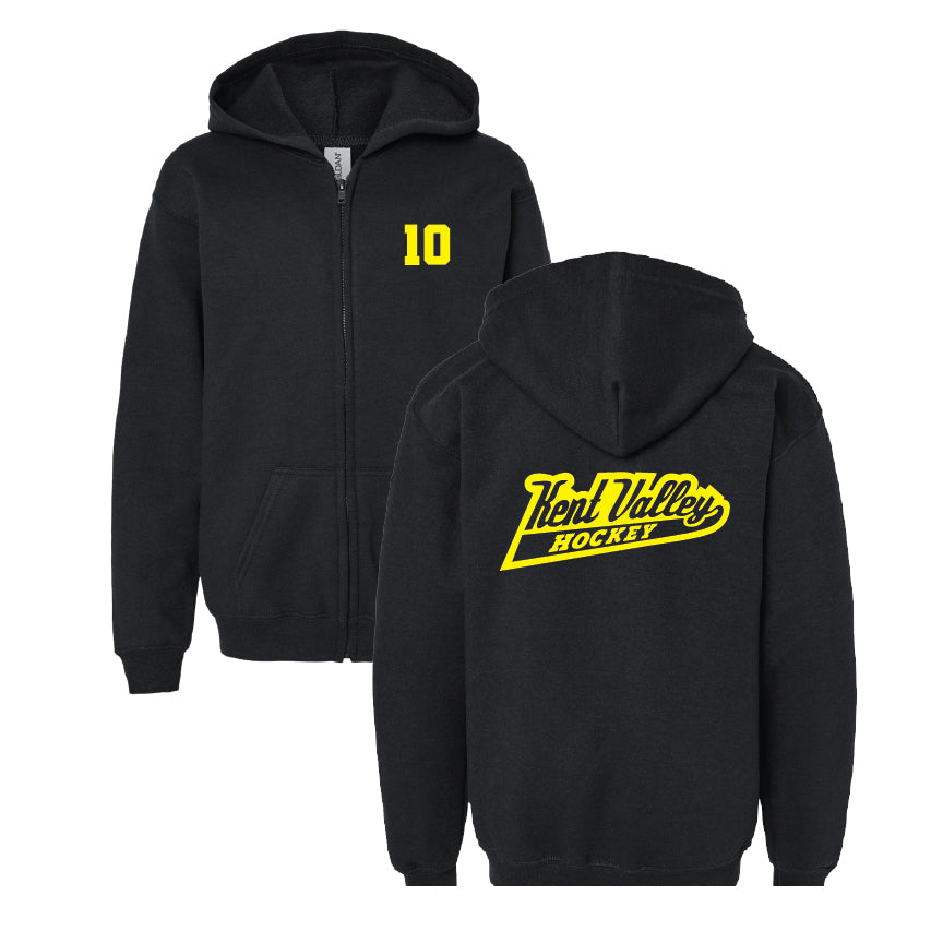 Kent Valley Hockey 8U Zip Up Hoodie - YOUTH & ADULT | Black