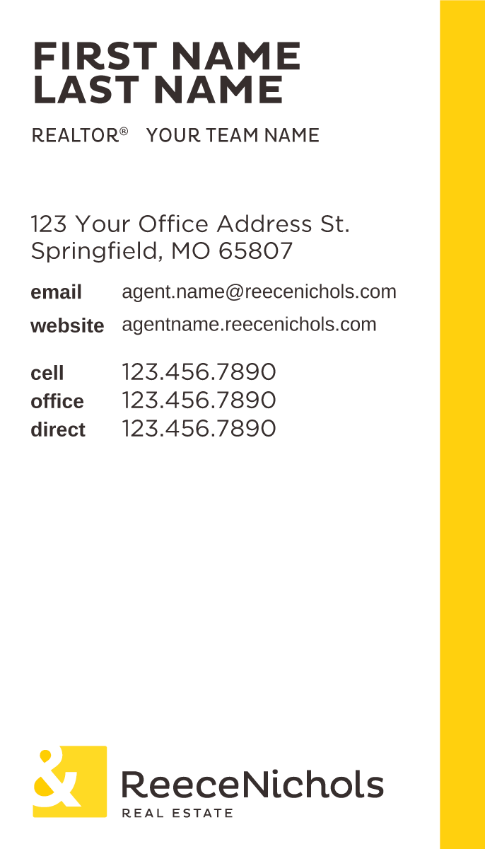 Reece Nichols - Business Cards