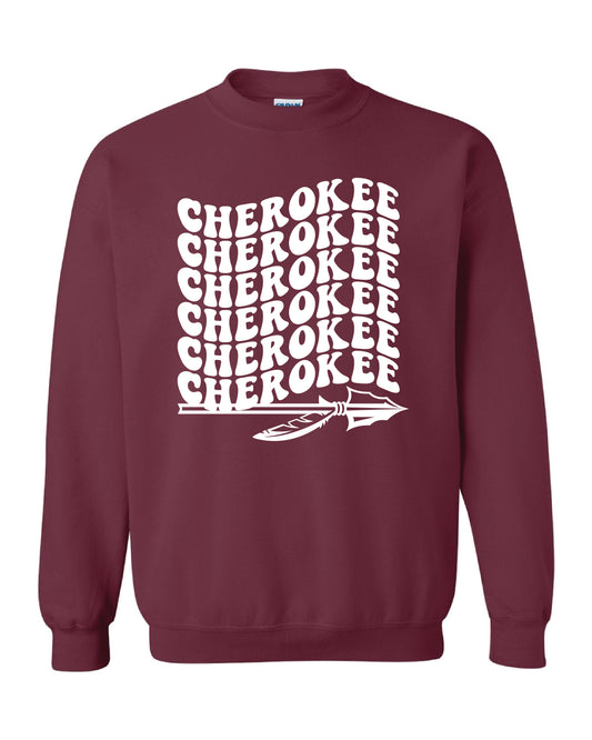 CHEROKEE Wavy Crewneck Sweatshirt - Sizes up to 5X!