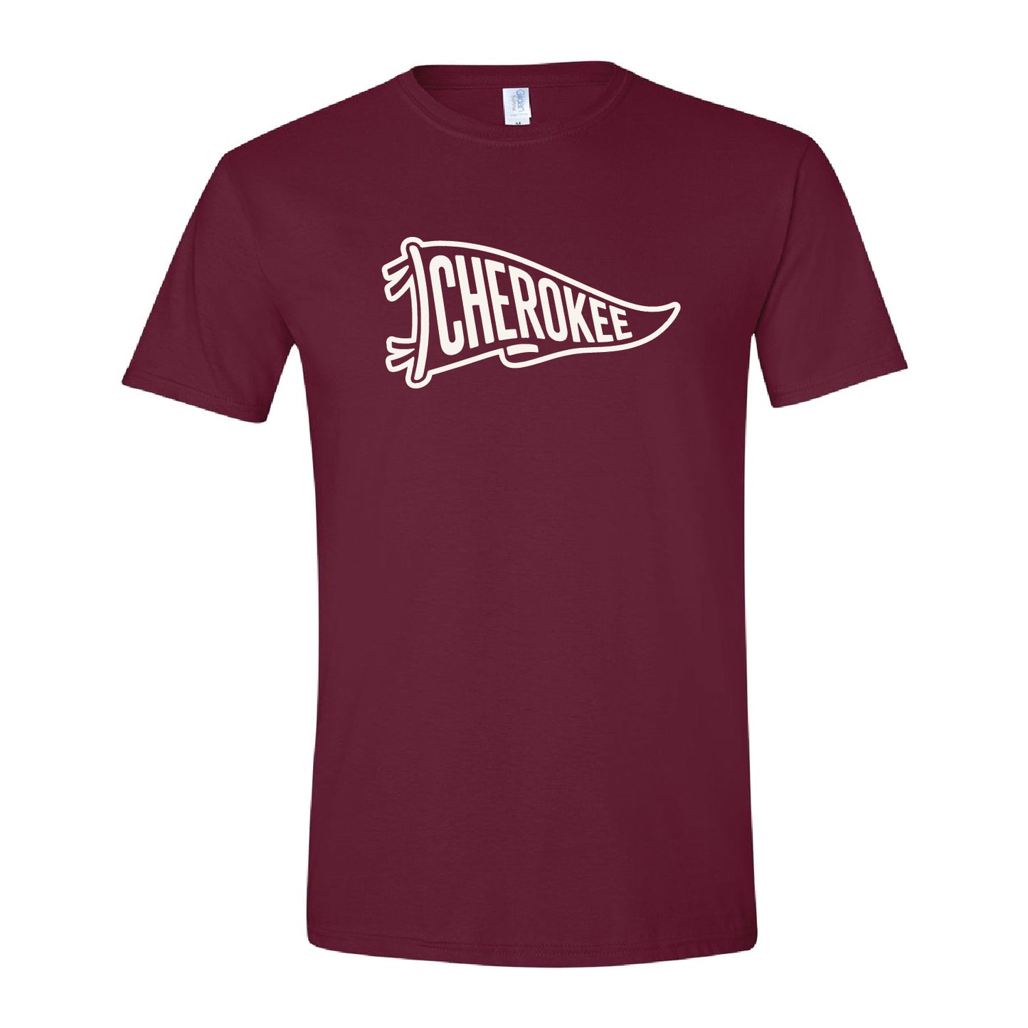 CHEROKEE Pennant Tee - Maroon - Sizes up to 4X!