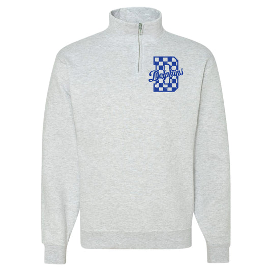 ADULT Disney Checkered Quarter-Zip Sweatshirt - Sizes up to 3X!