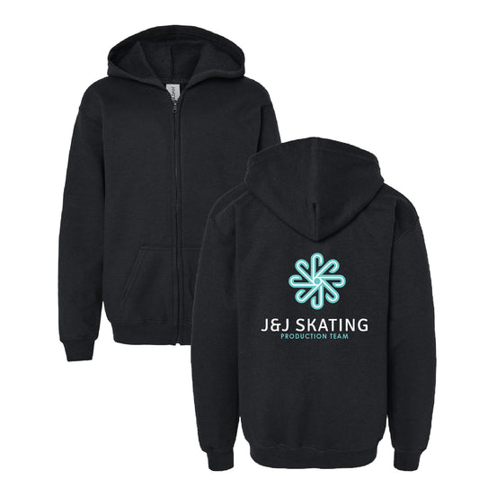 J&J Zip Up Hoodie - YOUTH & ADULT | Black