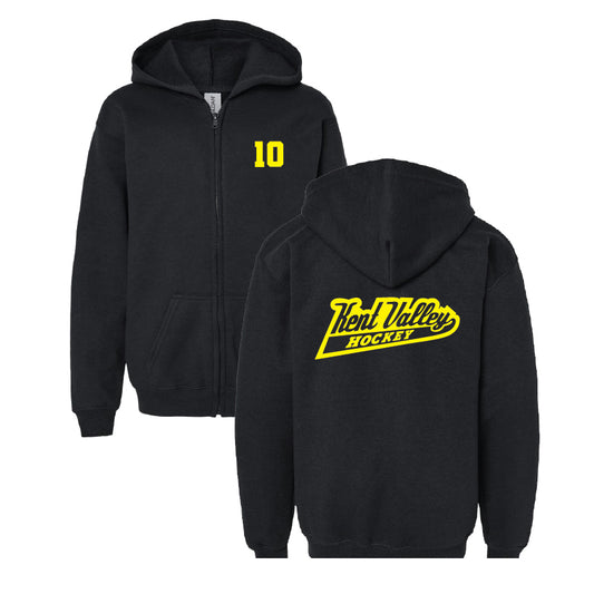 Kent Valley Hockey 8U Zip Up Hoodie - YOUTH & ADULT | Black