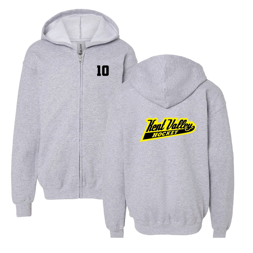 Kent Valley Hockey 8U Zip Up Hoodie - YOUTH & ADULT | Grey