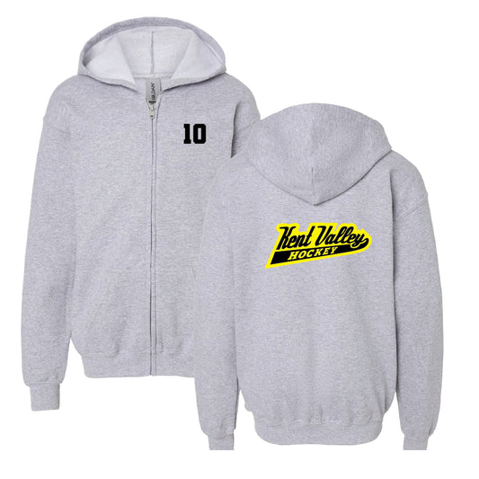 Kent Valley Hockey 8U Zip Up Hoodie - YOUTH & ADULT | Grey