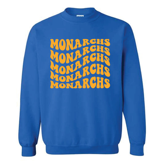 MERIDIAN Wavy Crewneck [Adult Sizes up to 5x]