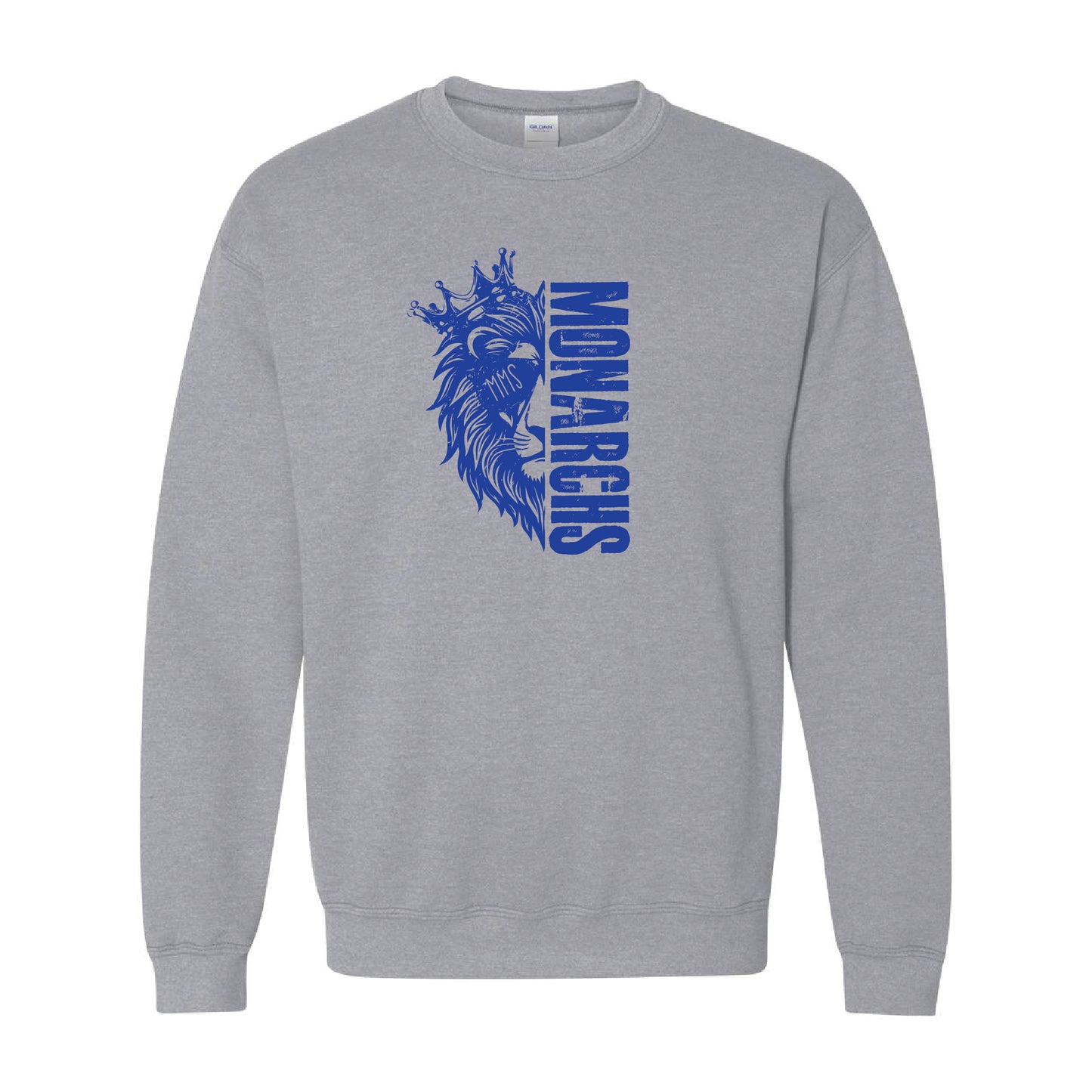 MERIDIAN Split Crewneck - Grey [Adult Sizes up to 5x]